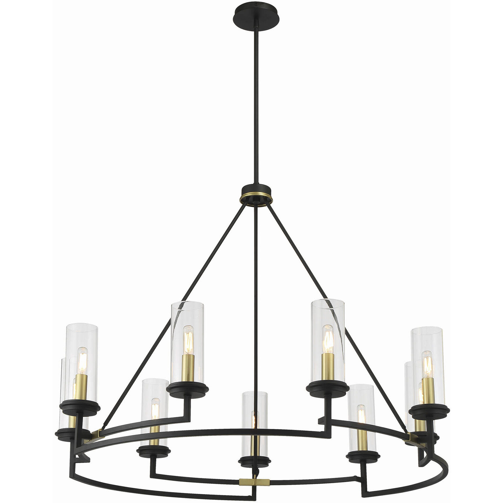 Hillstone 9 Light 40.25 inch Soft Brass And Sand Coal Chandelier Ceiling Light 